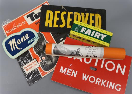 Various advertising posters and ephemera from 1950s and later